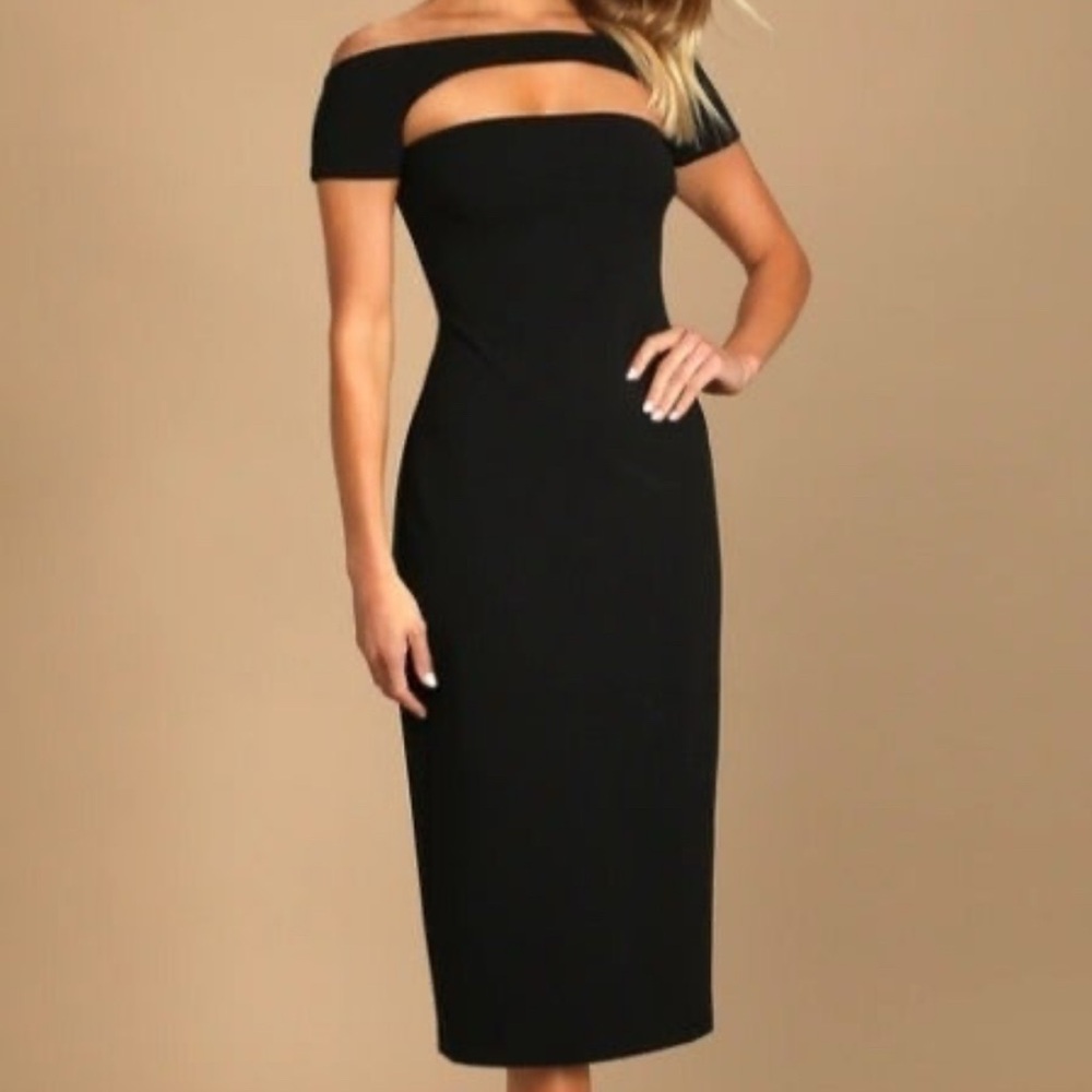 NWT Lulu's Black One Shoulder Dress